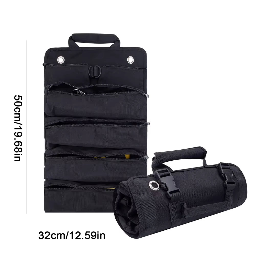 Tool Roll Organizer – Emergency Repair Kit Bag – Multi-Pocket – TSR