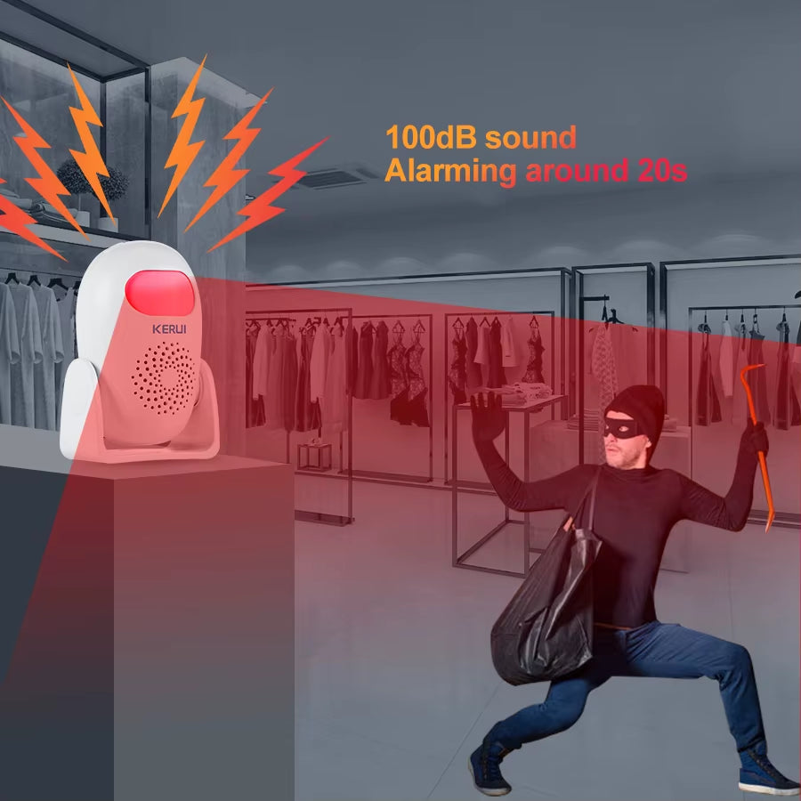 PIR Motion Detector Alarm – Home Security Burglar Chime – M120 – TSR