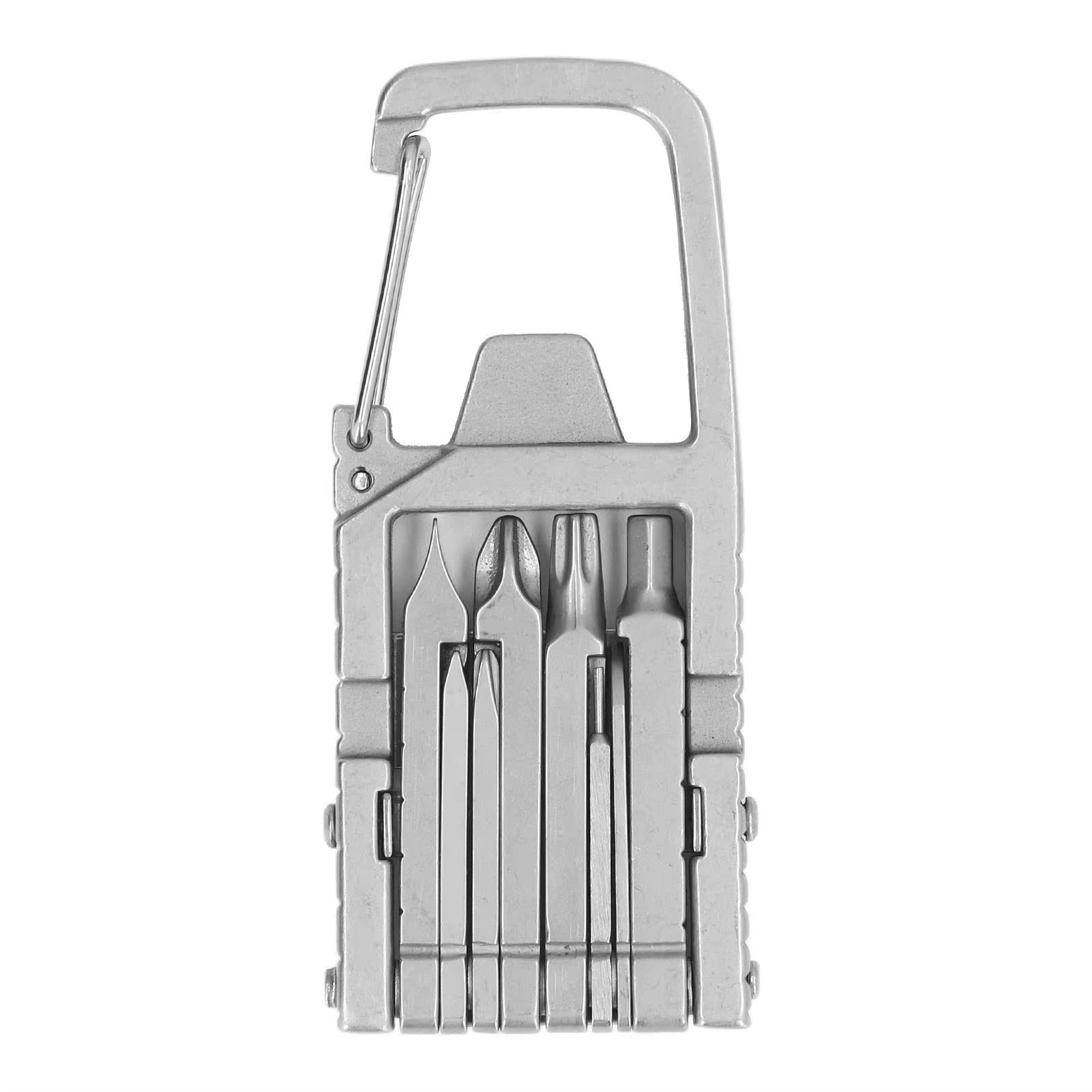 12-in-1 Keychain Multitool – EDC Screwdriver Survival – Folding – TSR