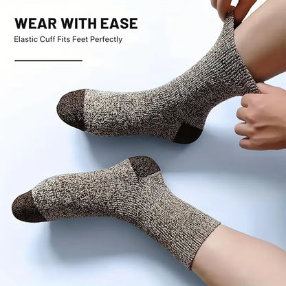 Merino Wool Thermal Socks – Winter Blackout Warmth – 5 Pack Hiking – TSR