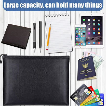 Fireproof Document Bag – Waterproof File Money Pouch – S/M/L – TSR