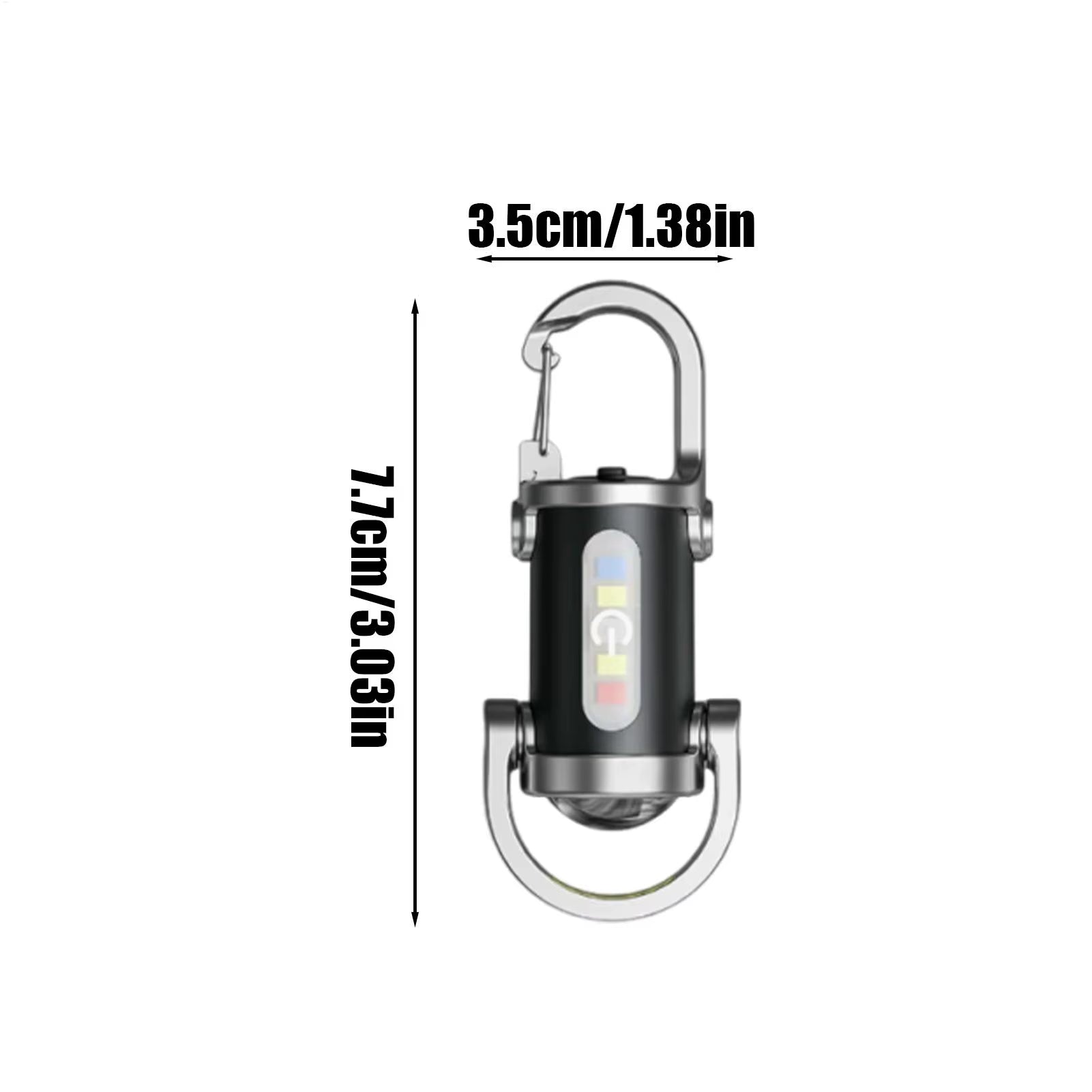 Rechargeable Keychain Flashlight – Mini EDC Emergency Torch – Waterproof – TSR