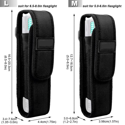 Flashlight Storage Pouch – Outdoor Torch Holder – Nylon Belt – TSR