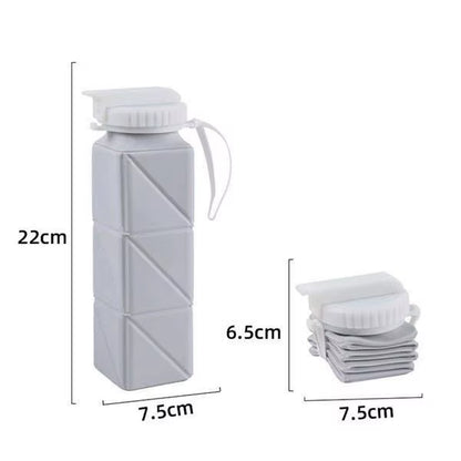 Collapsible Water Bottle – 620ml Straw Lid Leakproof – Camping – TSR