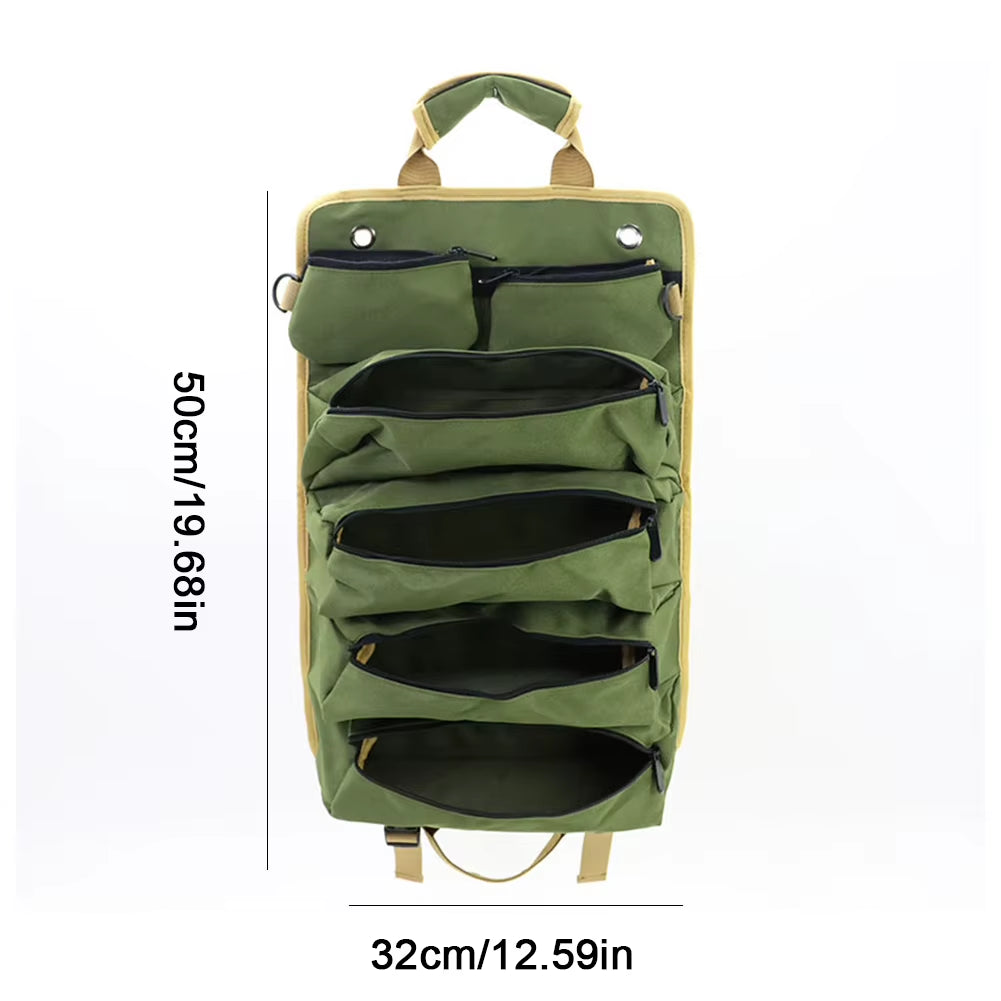 Tool Roll Organizer – Emergency Repair Kit Bag – Multi-Pocket – TSR