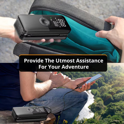 Portable Tire Inflator – Car Emergency Air Compressor – Rechargeable Digital – TSR