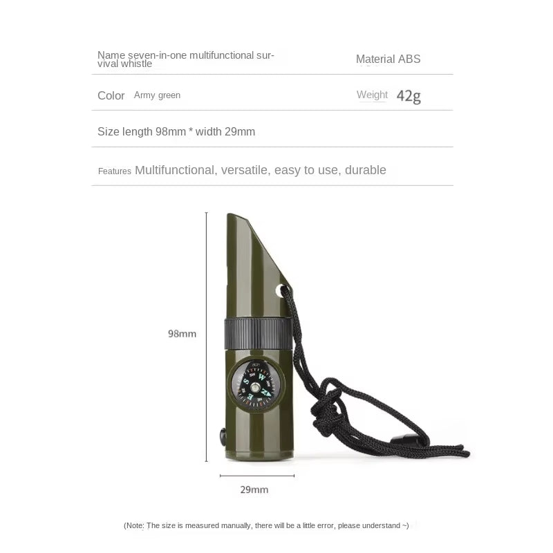 Survival Whistle Compass – Emergency Rescue Signal – Thermometer – TSR