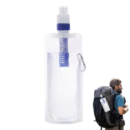 Filtered Water Bottle – Safe Water for Blackouts – 1000ml Foldable – TSR
