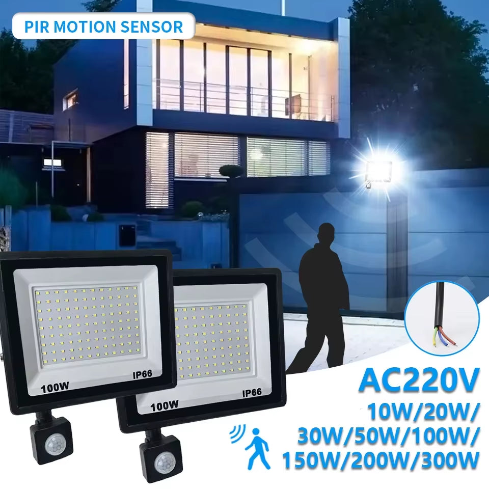 PIR Motion Floodlight – Outdoor Waterproof Blackout Security – IP66 – TSR