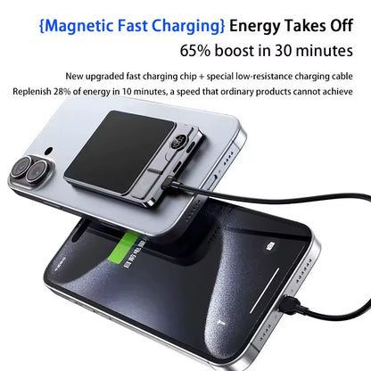 Magnetic Wireless Power Bank – 20W Fast Charge Magsafe – Slim – TSR