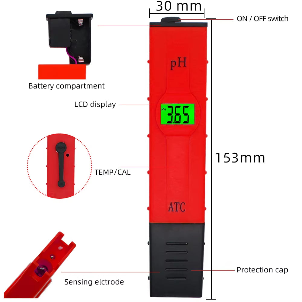 Water Quality Tester – PH/EC/TDS Digital Meter – Emergency Pool – TSR