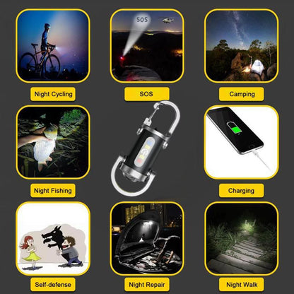 Rechargeable Keychain Flashlight – Mini EDC Emergency Torch – Waterproof – TSR