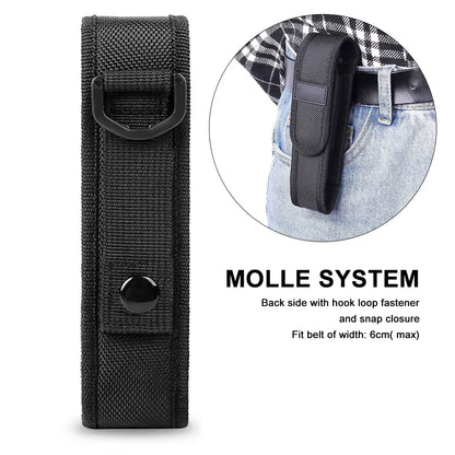 Flashlight Storage Pouch – Outdoor Torch Holder – Nylon Belt – TSR