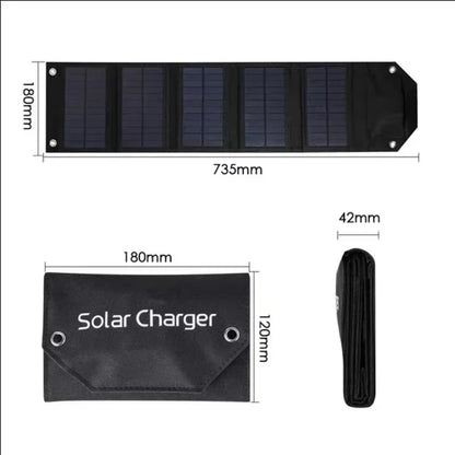 Foldable Solar Panel – 100W Camping Charger – Waterproof USB – TSR