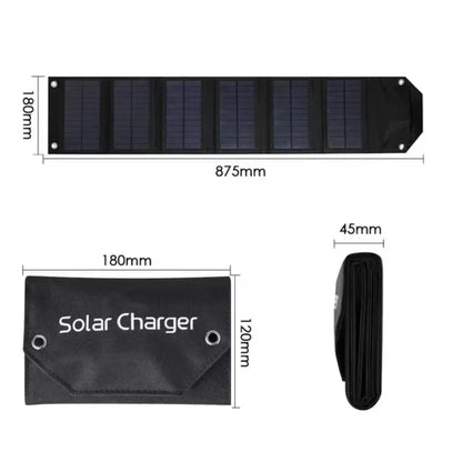Foldable Solar Panel – 100W Camping Charger – Waterproof USB – TSR