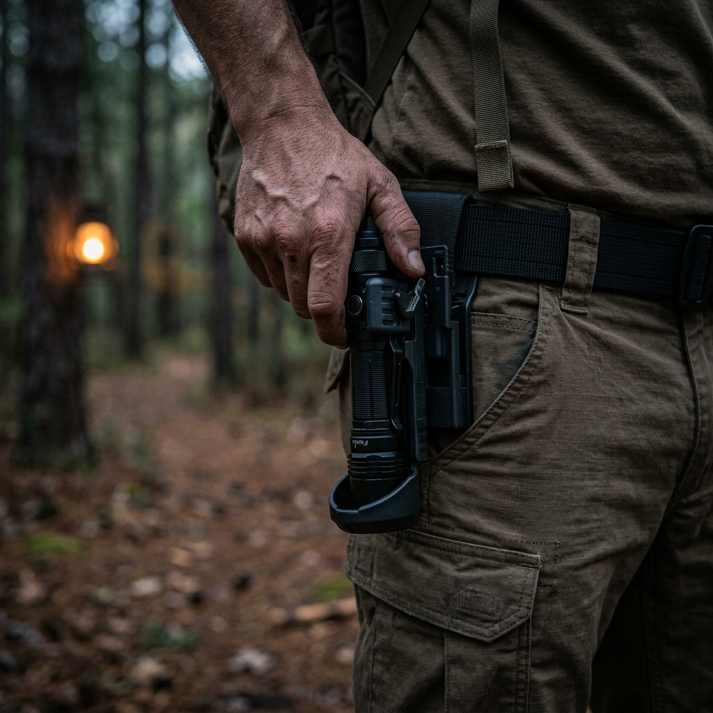 Flashlight Belt Holder – Quick Release Torch Mount – EDC – TSR