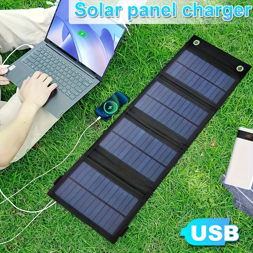 Foldable Solar Panel – 100W Camping Charger – Waterproof USB – TSR