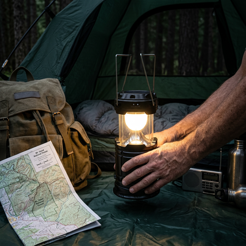 Solar Charger Lantern – USB Rechargeable Emergency Light – TSR