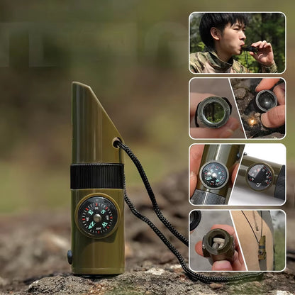 Survival Whistle Compass – Emergency Rescue Signal – Thermometer – TSR