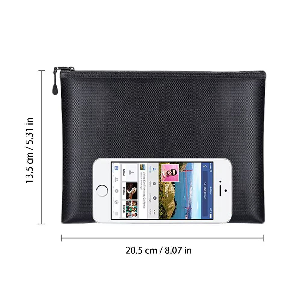 Fireproof Document Bag – Waterproof File Money Pouch – S/M/L – TSR