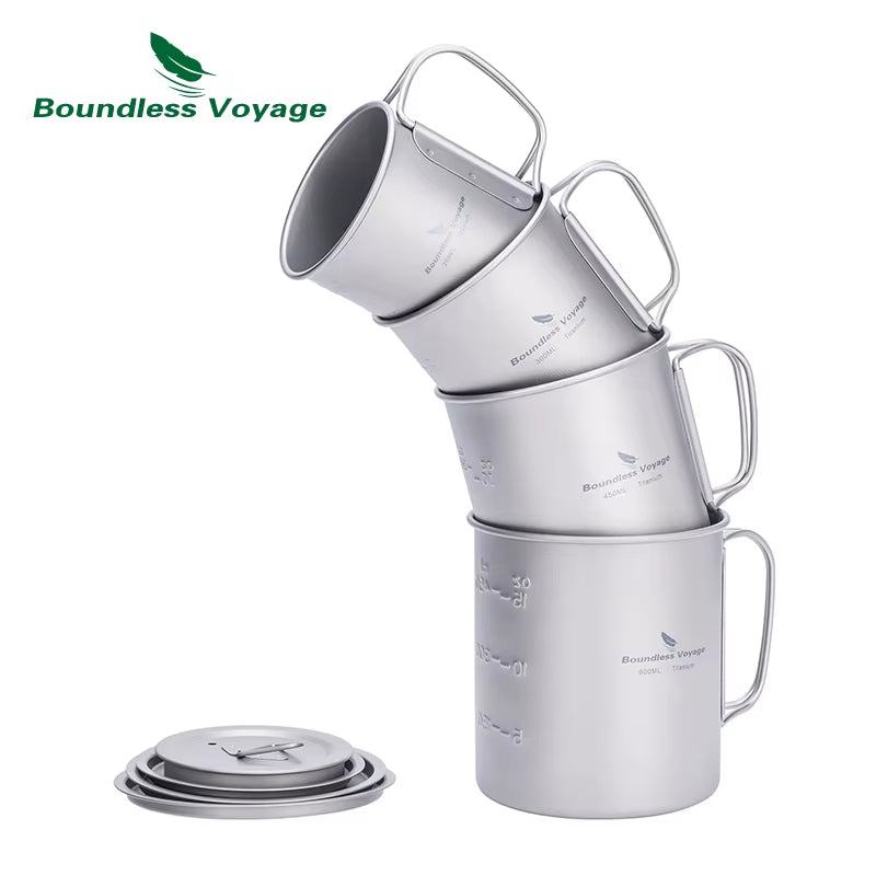 Titanium Camping Mug – Emergency Hot Drinks Blackouts – 750ml Lightweight – TSR
