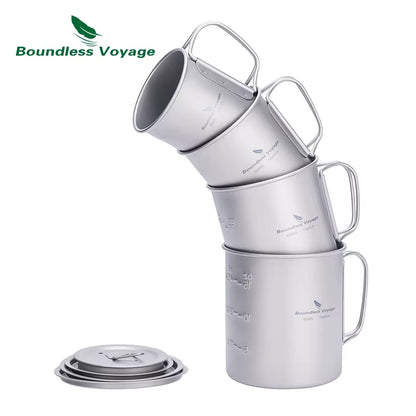Titanium Camping Mug – Emergency Hot Drinks Blackouts – 750ml Lightweight – TSR