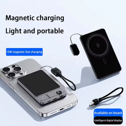 Magnetic Wireless Power Bank – 20W Fast Charge Magsafe – Slim – TSR
