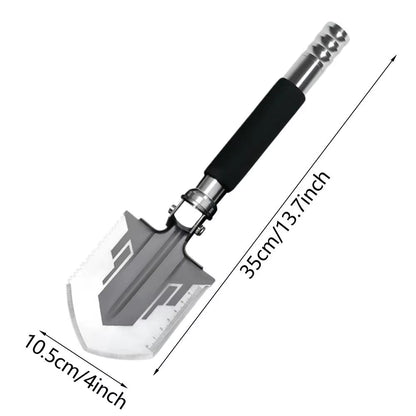 Folding Survival Shovel – Camping Axe Multitool – Compass – TSR