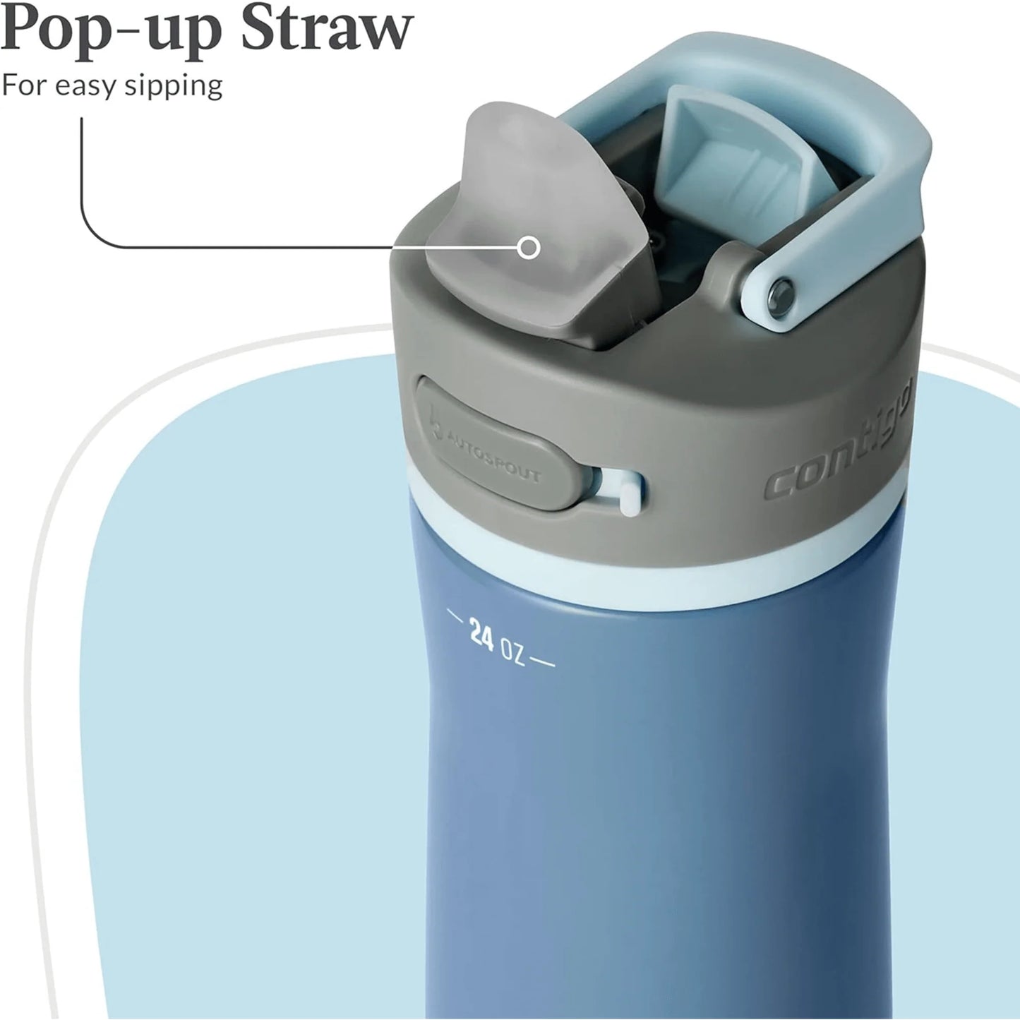 Contigo Filtered Bottle – 24oz Autospout Straw Filter – Washable – TSR