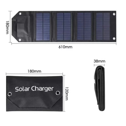 Foldable Solar Panel – 100W Camping Charger – Waterproof USB – TSR