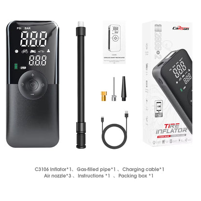Portable Tire Inflator – Car Emergency Air Compressor – Rechargeable Digital – TSR