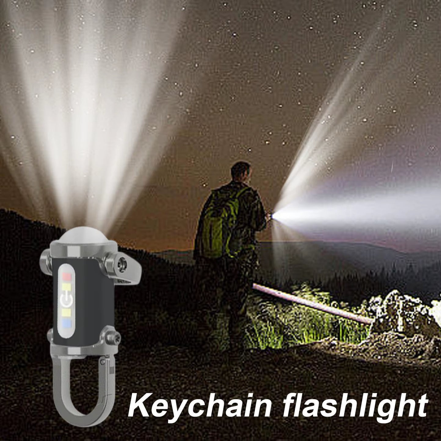 Rechargeable Keychain Flashlight – Mini EDC Emergency Torch – Waterproof – TSR