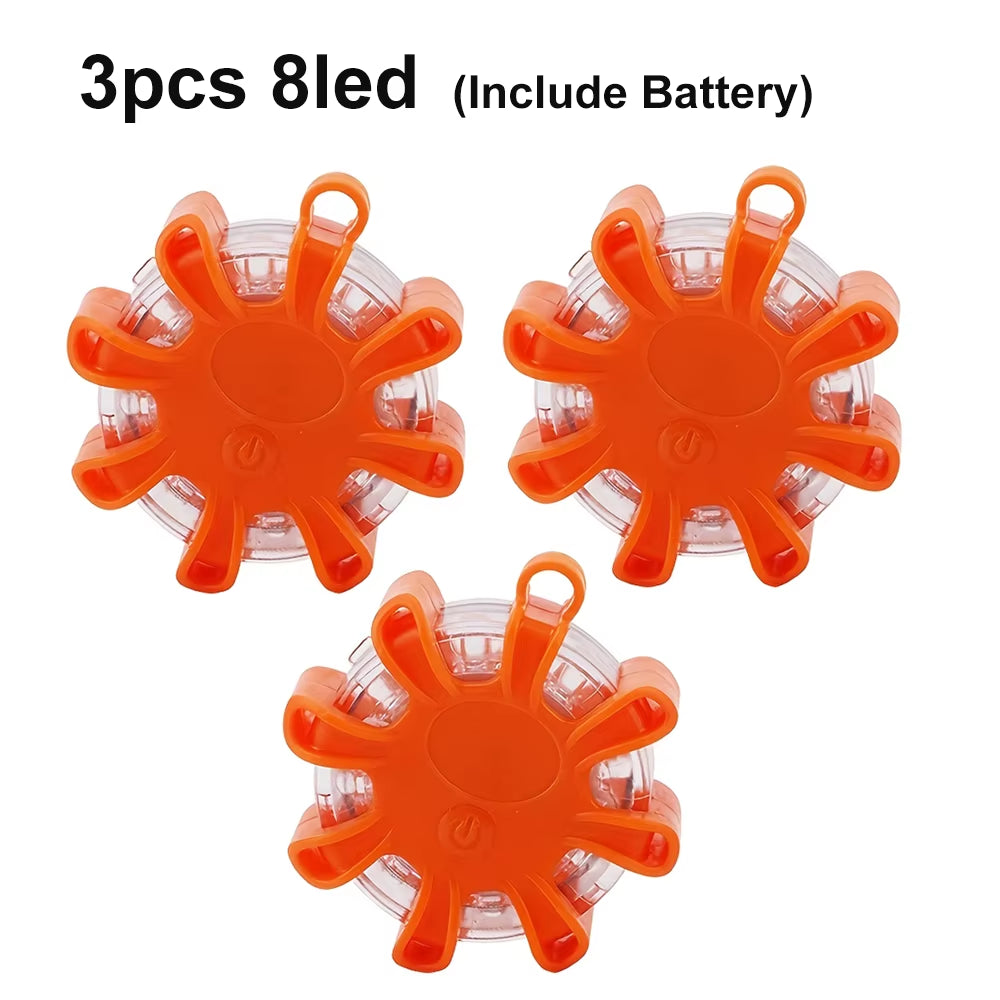 Magnetic LED Beacon Lights – Car Breakdown Emergency Flashing – 8-LED – TSR