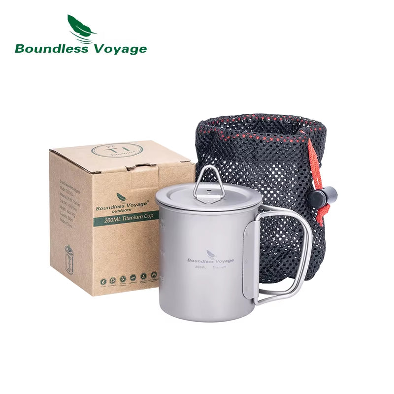 Titanium Camping Mug – Emergency Hot Drinks Blackouts – 750ml Lightweight – TSR