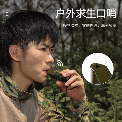 Survival Whistle Compass – Emergency Rescue Signal – Thermometer – TSR