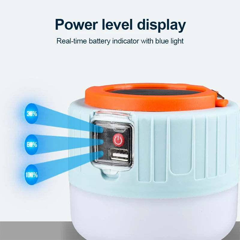 Solar LED Camping Light – Rechargeable Emergency Lantern – TSR