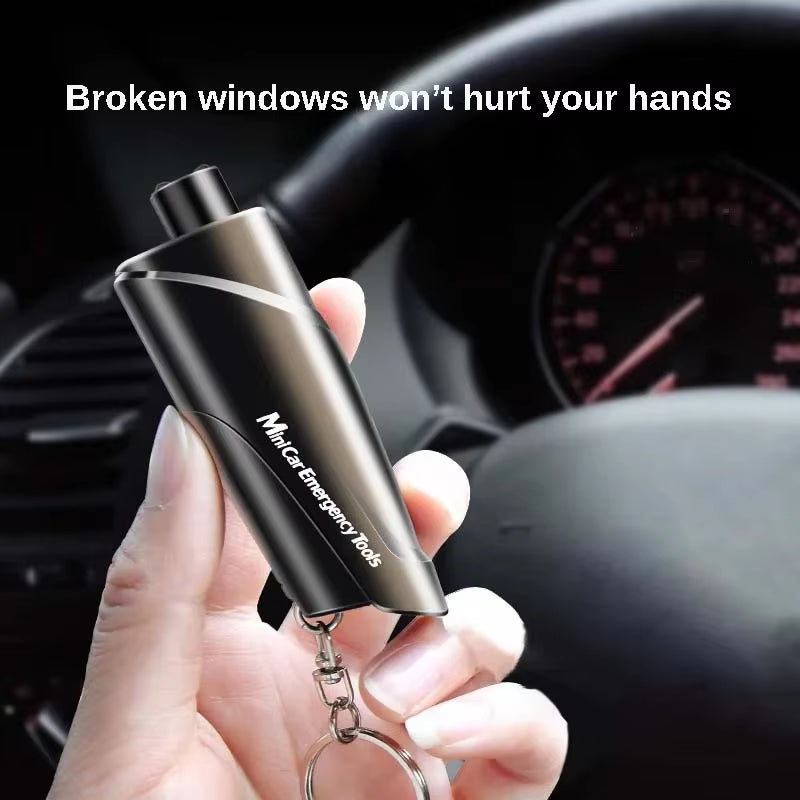 Car Escape Hammer Tool – Seatbelt Cutter Window Breaker – Emergency Keychain – TSR