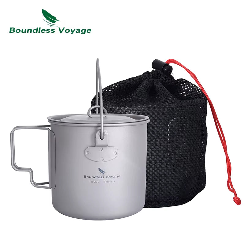 Titanium Camping Mug – Emergency Hot Drinks Blackouts – 750ml Lightweight – TSR