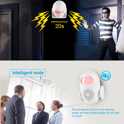 PIR Motion Detector Alarm – Home Security Burglar Chime – M120 – TSR