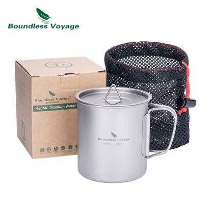 Titanium Camping Mug – Emergency Hot Drinks Blackouts – 750ml Lightweight – TSR