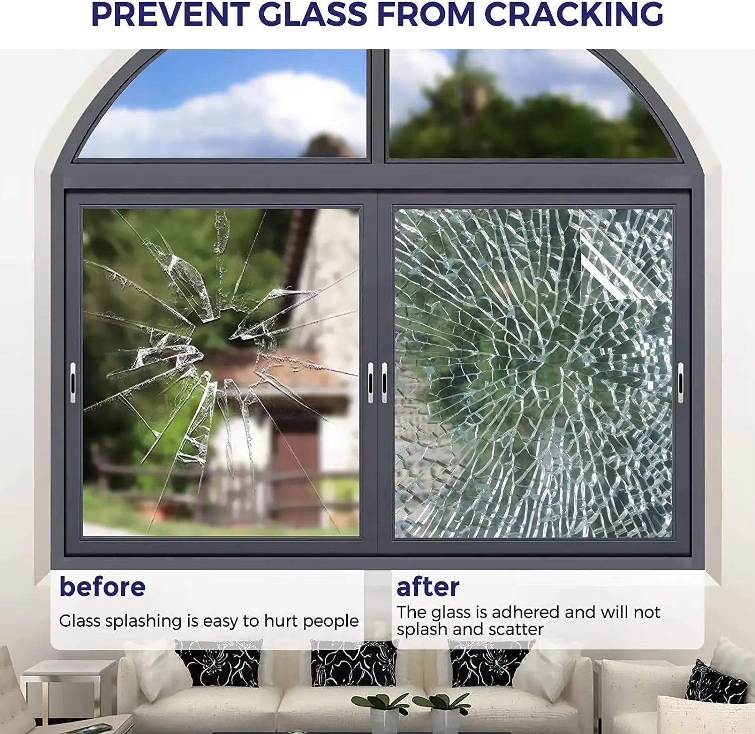 Window Security Film – Burglary Protection Clear Tint – 4 Mil – TSR