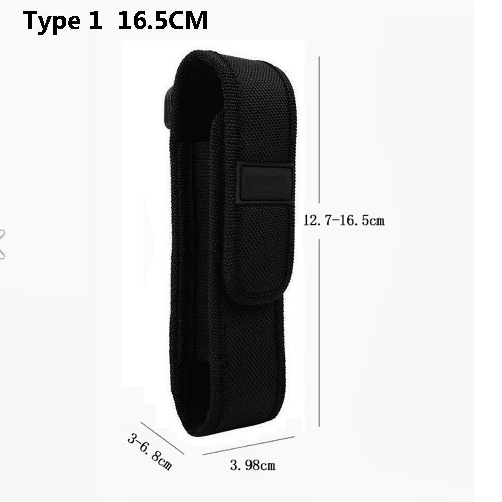 Flashlight Storage Pouch – Outdoor Torch Holder – Nylon Belt – TSR