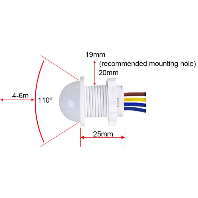 Mini PIR Motion Switch – Smart Home Night Light Sensor – Infrared – TSR