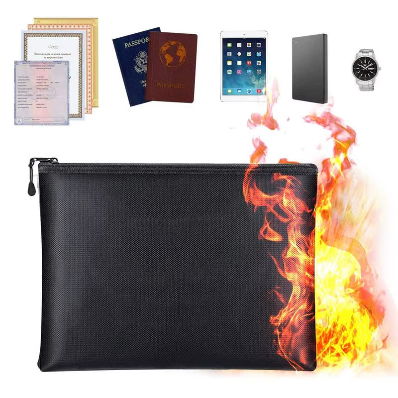 Fireproof Document Bag – Waterproof File Money Pouch – S/M/L – TSR