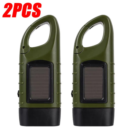 Solar Hand Crank Flashlight – Rechargeable Emergency Torch – Dynamo – TSR