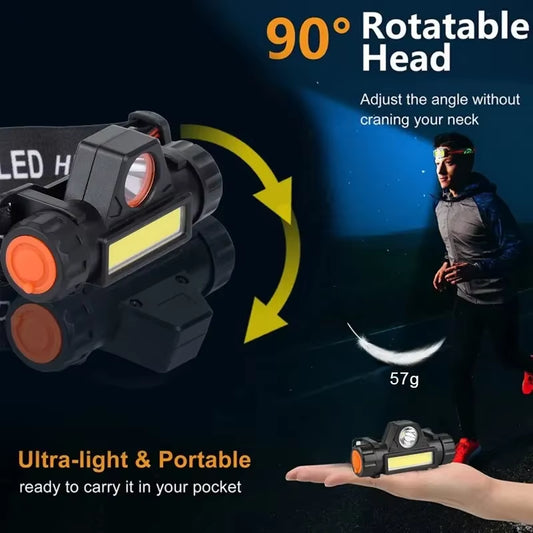Rechargeable LED Headlamp – Waterproof Magnetic Camping Light – TSR