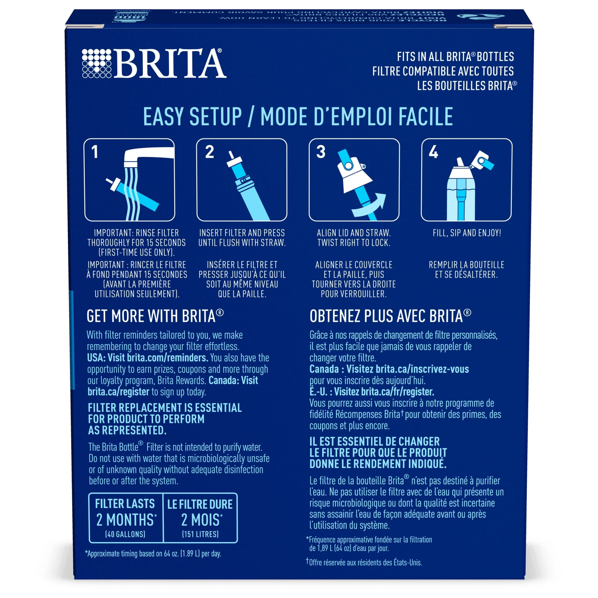 Water Filter Cartridges – Premium Bottle Replacements 3 Pack – TSR