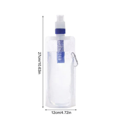 Filtered Water Bottle – Safe Water for Blackouts – 1000ml Foldable – TSR