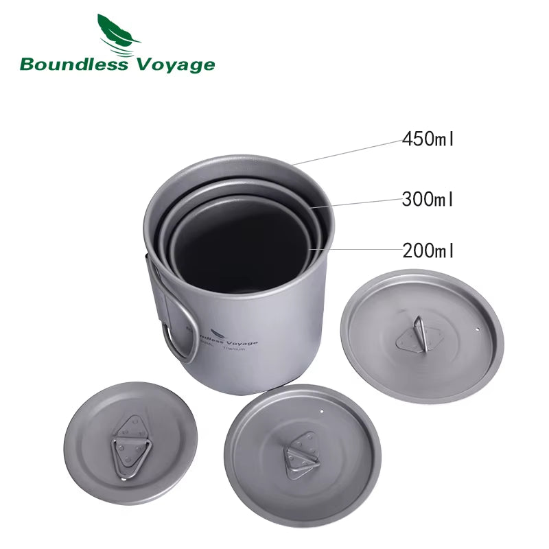 Titanium Camping Mug – Emergency Hot Drinks Blackouts – 750ml Lightweight – TSR