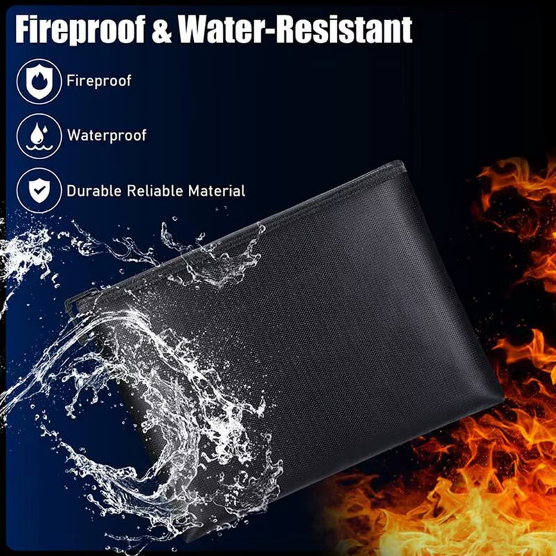 Fireproof Document Bag – Waterproof File Money Pouch – S/M/L – TSR